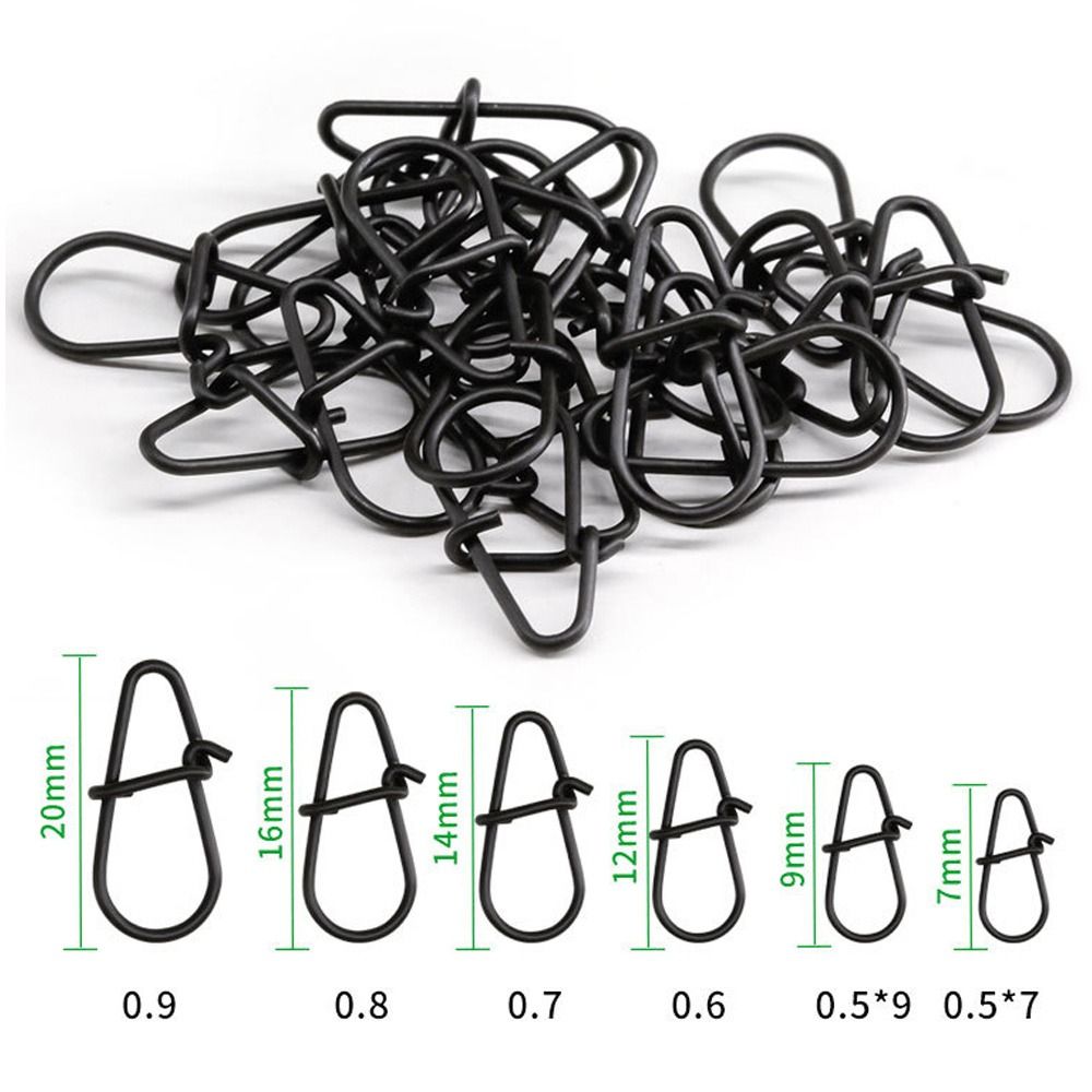 100 ピース/ロットマットブラックスナップ釣りバレルスイベ - Fishing Equipment Cheap のレビューと価格