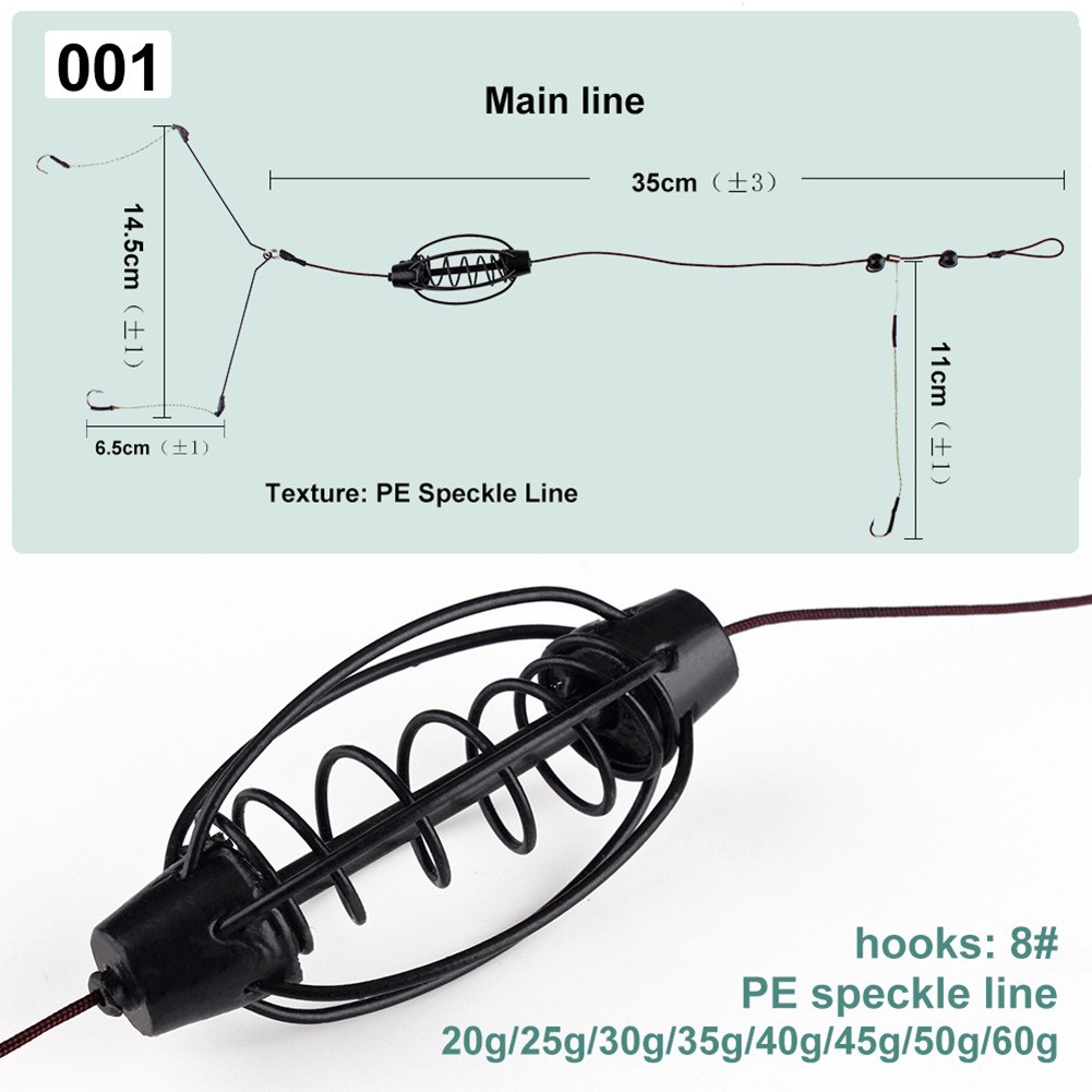 1 個鯉釣りフィーダーヨーロッパ鯉釣りケージフックリグセット - Fishing Equipment Carp のレビューと価格